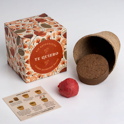 Díselo con Flores "Te Quiero" Kit Cultivo Flores Silvestres Rojas | Regalo Original - Resetea_1