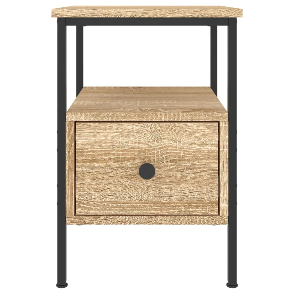 Mesita De Noche Madera De Ingeniería Roble Sonoma 34x36x50 Cm_4