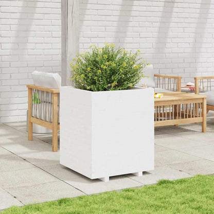 Jardinera Madera Maciza De Pino Blanco 60x60x72,5 Cm_2