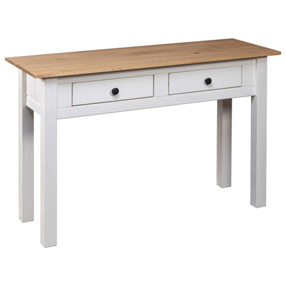 Mesa Consola Madera Maciza Pino Panamá Blanco 110x40x72cm_2