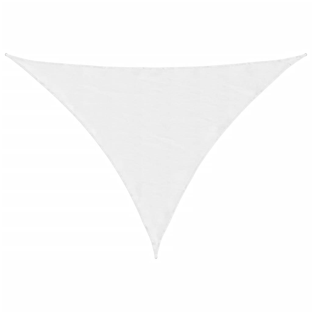 Vidaxl Toldo De Vela Triangular Tela Oxford Blanco 3x4x5 M_0