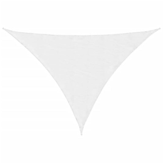 Vidaxl Toldo De Vela Triangular Tela Oxford Blanco 3x4x5 M_0