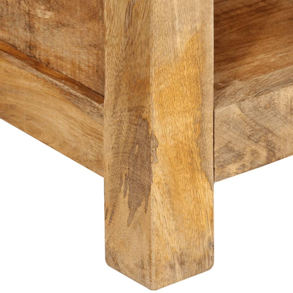 Mesa De Centro De Madera Maciza Mango 80x55x30 Cm_3