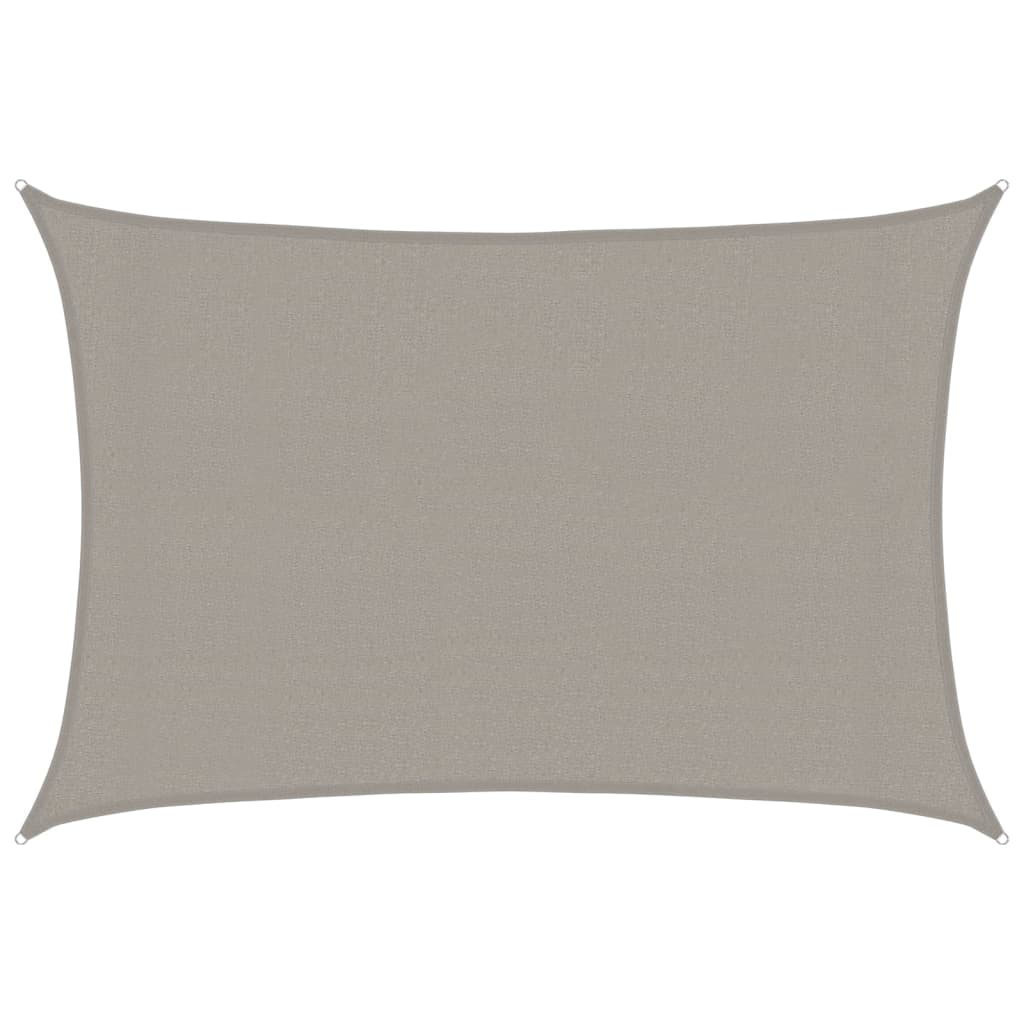 Toldo De Vela Rectangular Hdpe Gris Claro 160 G/m² 3x4 M_0