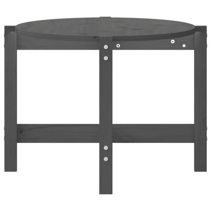Mesa De Centro De Madera Maciza De Pino Gris 118x63x45 Cm_4
