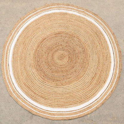 Dutch Lifestyle Alfombra Jaipur Classic Redonda Natural Y Crema 150 Cm_0