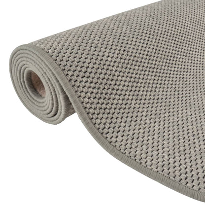 Vidaxl Alfombra De Pasillo Con Aspecto De Sisal Plateada 80x300 Cm_5