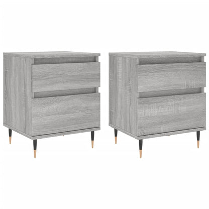 Mesita De Noche 2 Uds Madera Ingeniería Gris Sonoma 40x35x50 Cm_0
