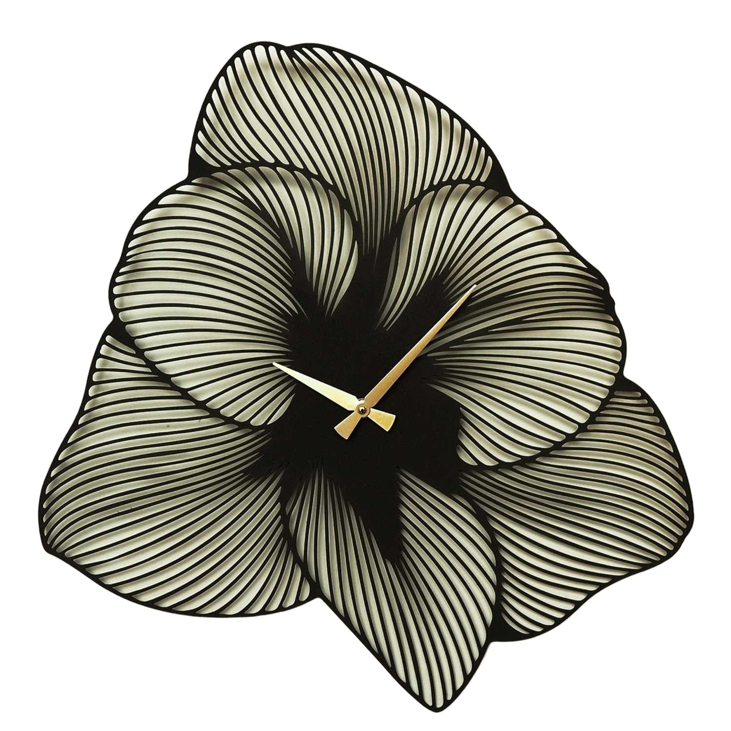 Reloj De Pared Metal Estilo Flor_0