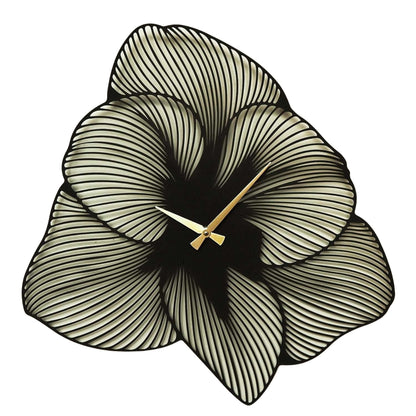 Reloj De Pared Metal Estilo Flor_0