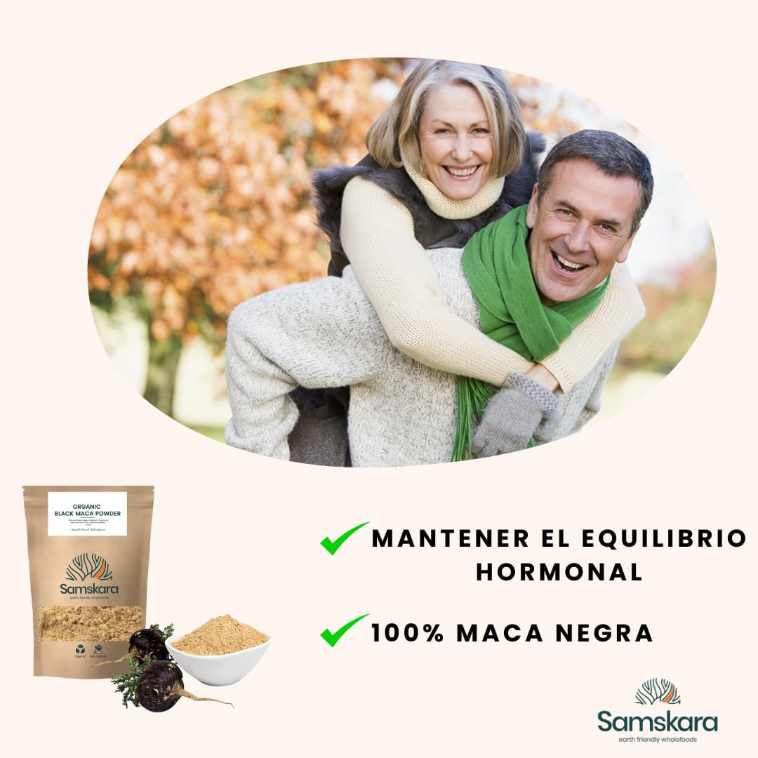 Maca Negra En Polvo Bio - 1kg (2 X 500g Envases Retail) | Superalimento Ecológico Vegano Para Batidos, Smoothies_3