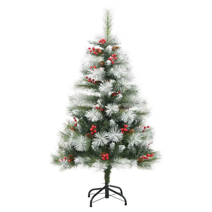Vidaxl Árbol Navidad Artificial Con Bisagras 150 Led Y Bolas 120 Cm_4