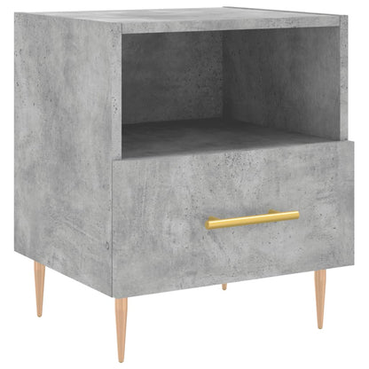 Mesita De Noche Madera Ingeniería Gris Hormigón 40x35x47,5 Cm_0