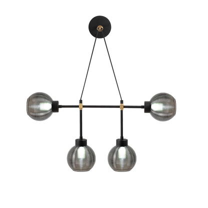 Aplique De Pared, Metal , Negro humo, 78x15x65, Casquillo E 27 Max 40 W_0