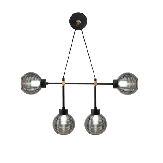 Aplique De Pared, Metal , Negro humo, 78x15x65, Casquillo E 27 Max 40 W_0
