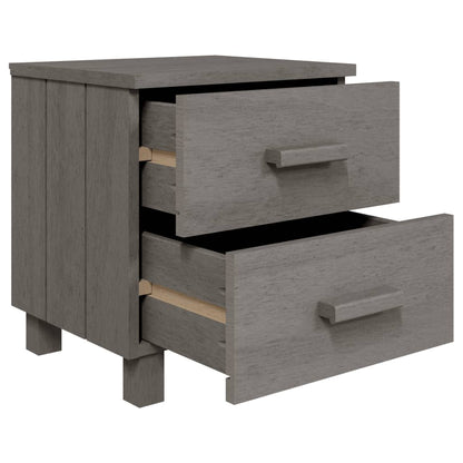Mesitas Noche 2 Uds Hamar Pino Macizo Gris Claro 40x35x44,5 Cm_4