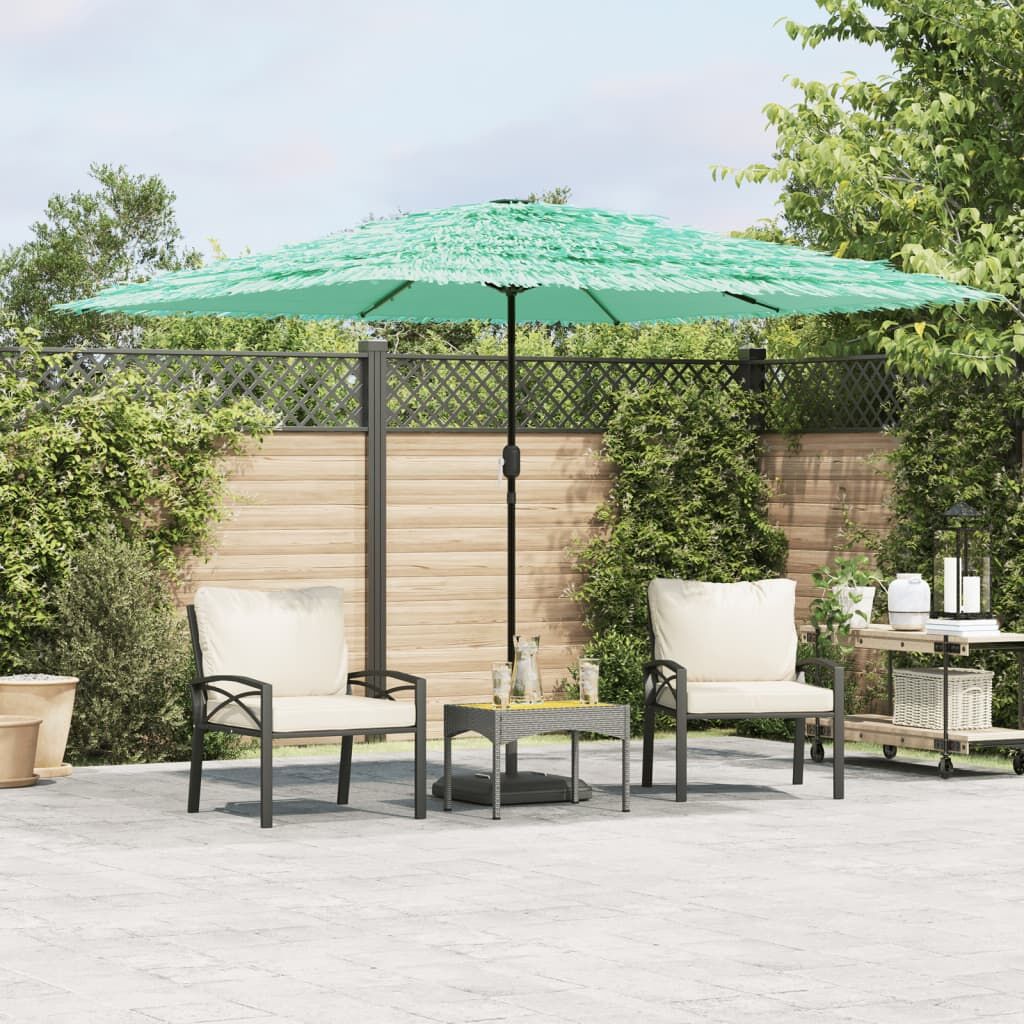 Vidaxl Sombrilla De Jardín Con Poste De Acero Verde 290x290x238 Cm_1