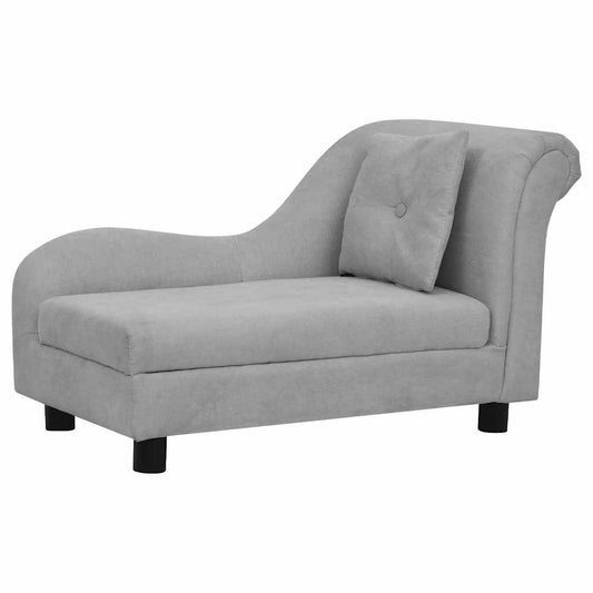 Vidaxl Sofá Para Perros Con Almohada Gris Felpa 83x44x44 Cm_0