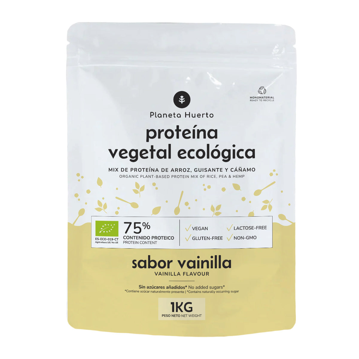 Proteína vegetal Eco 75% vainilla Planeta Huerto 1Kg