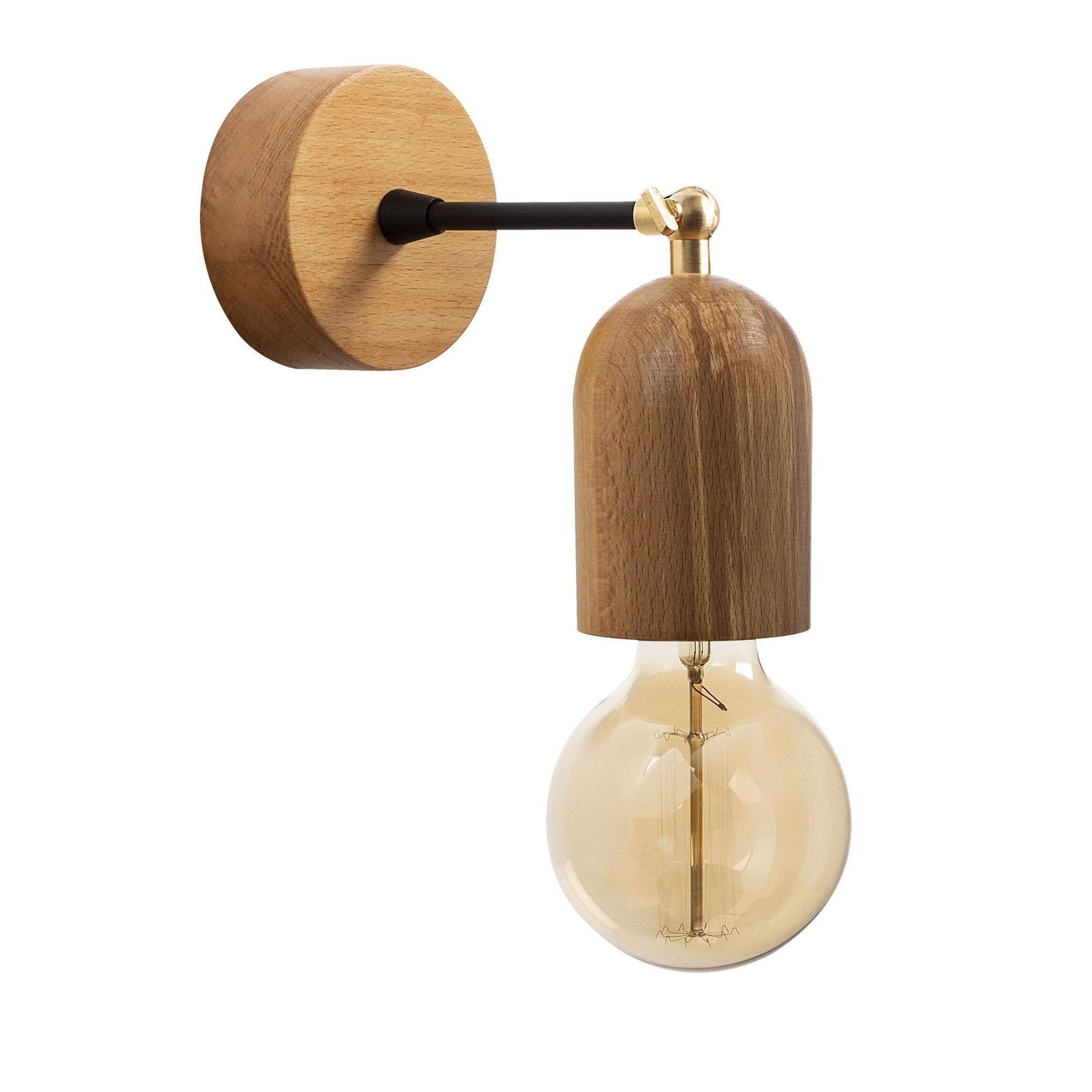 Aplique De Pared, Madera , Natural, 7x7x20, Casquillo E 27 Max 40 W_3