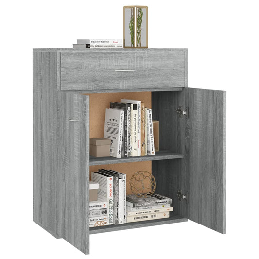Aparador De Madera Contrachapada Gris Sonoma 60x30x75 Cm / Vetonek_0