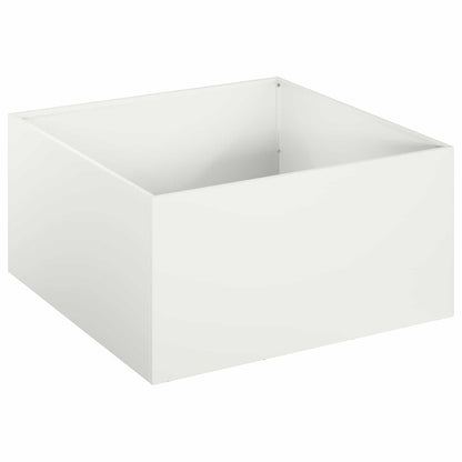 Macetero De Jardín 2 Uds. Blanco 60 X 60 X 30 Cm_2
