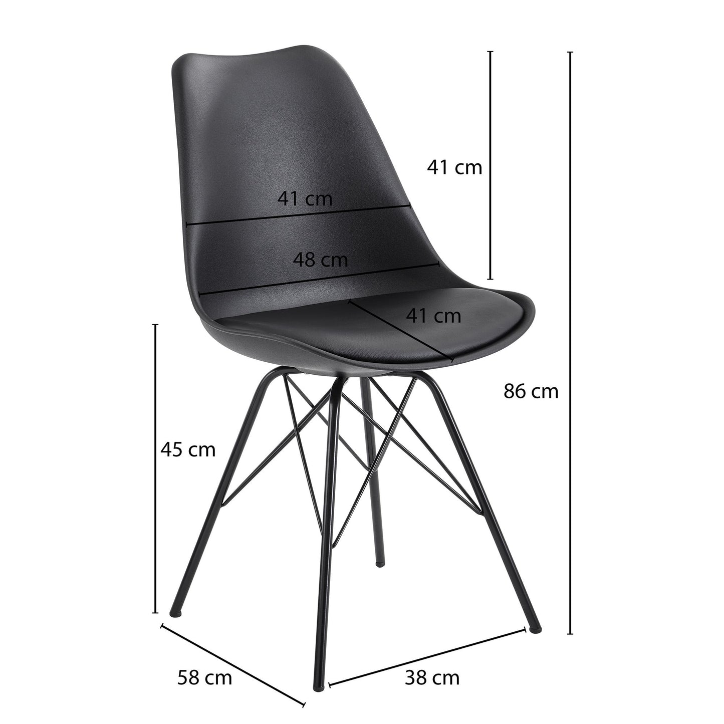 Silla De Comedor Ateporal Y Compacta, Modelo Wl6.183_3