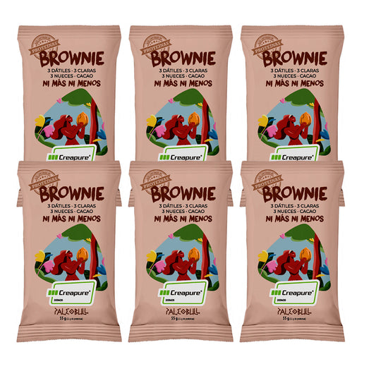 Pack 6x Barritas brownie, Paleobull, 55 g