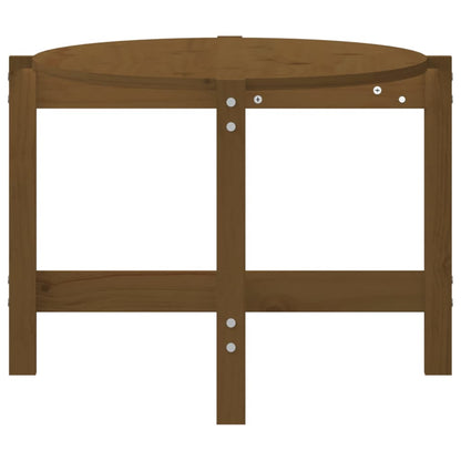 Mesa De Centro Madera Maciza De Pino Marrón Miel 118x63x45 Cm_4