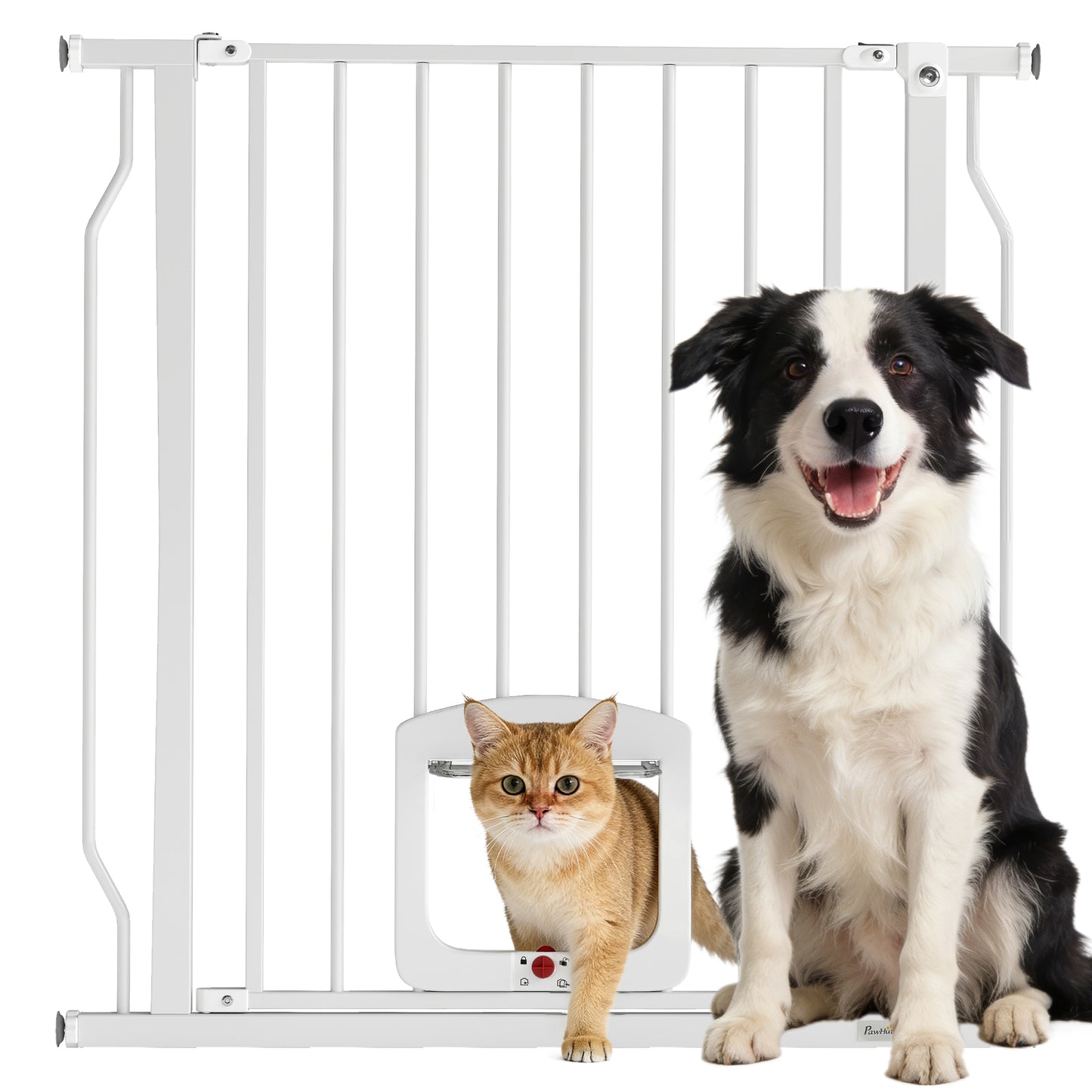Pawhut Barrera De Seguridad Para Perros Extensible 75-85 Cm_0