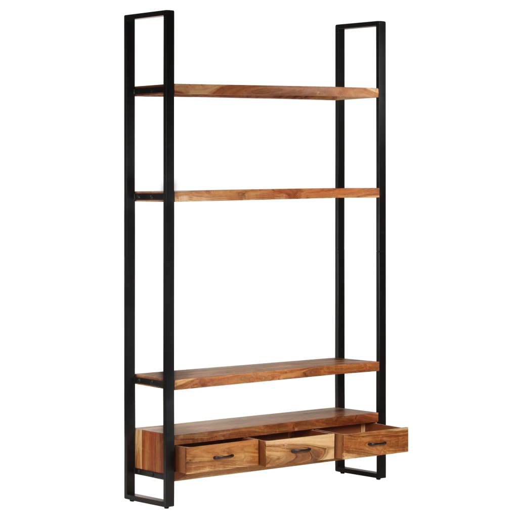 Aparador De Madera Maciza De Acacia 118x30x200 Cm_1