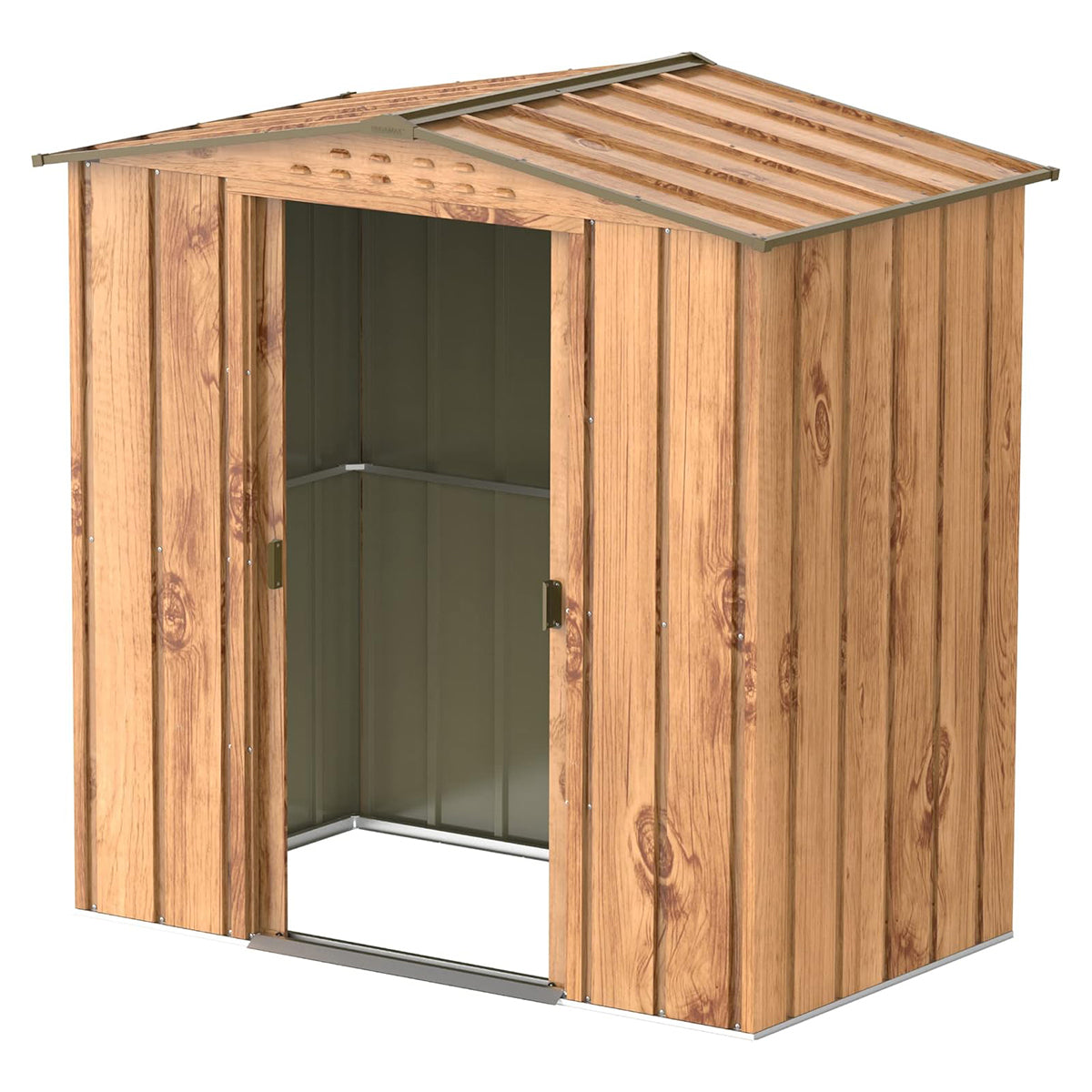 Caseta Jardín Top Venus 6×4 Metal Imitación Madera_2