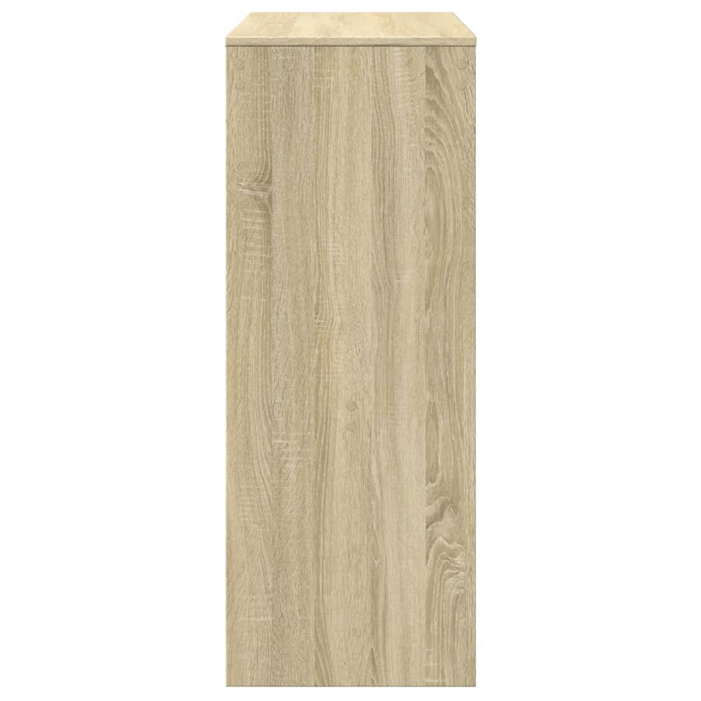 Mesa Alta Bar Con Estantes Madera Roble Sonoma 90x40x103,5 Cm_3