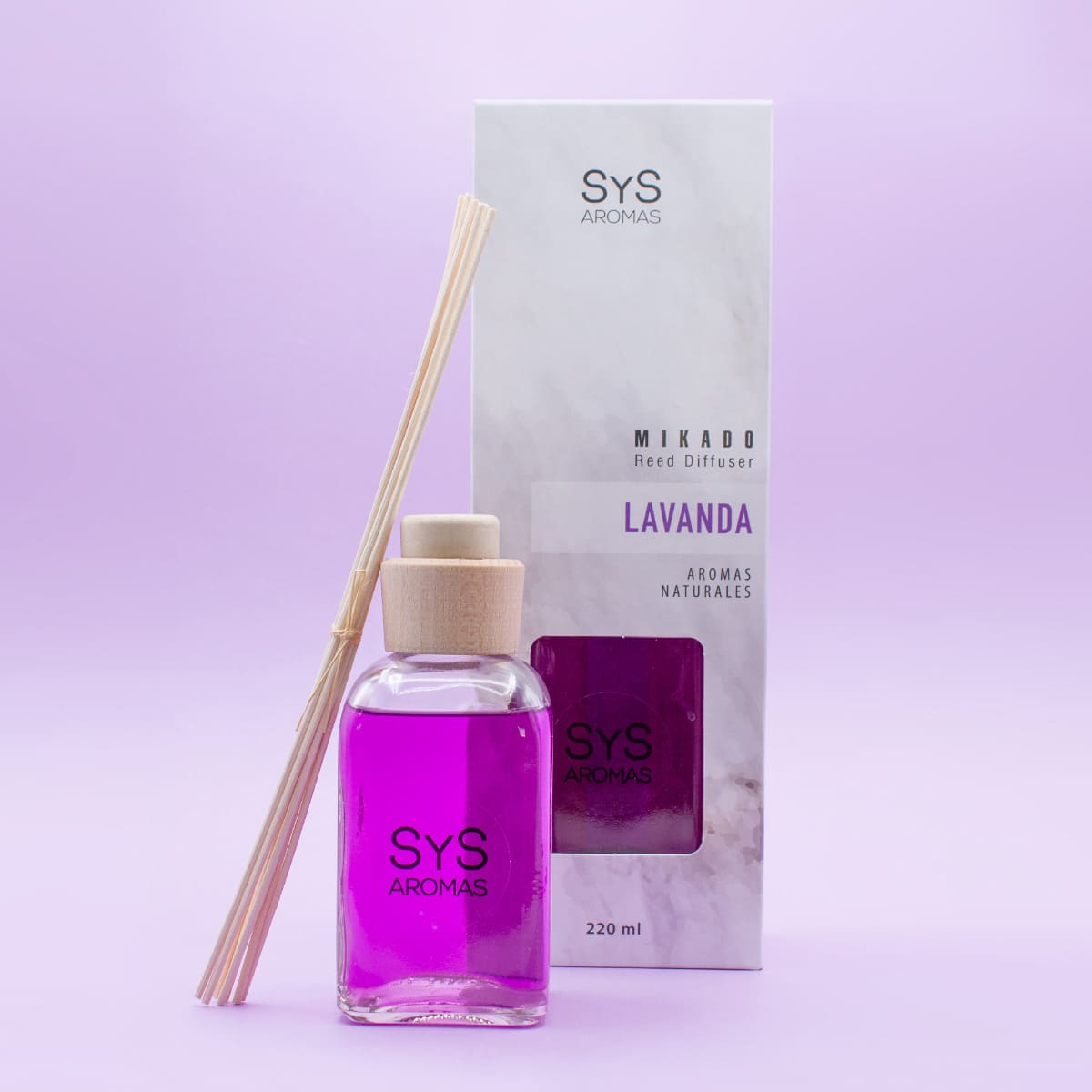 Ambientador Mikado Lavanda Mármol SYS Aromas 220 ml | Aroma Floral y Agreste | Relajante_3