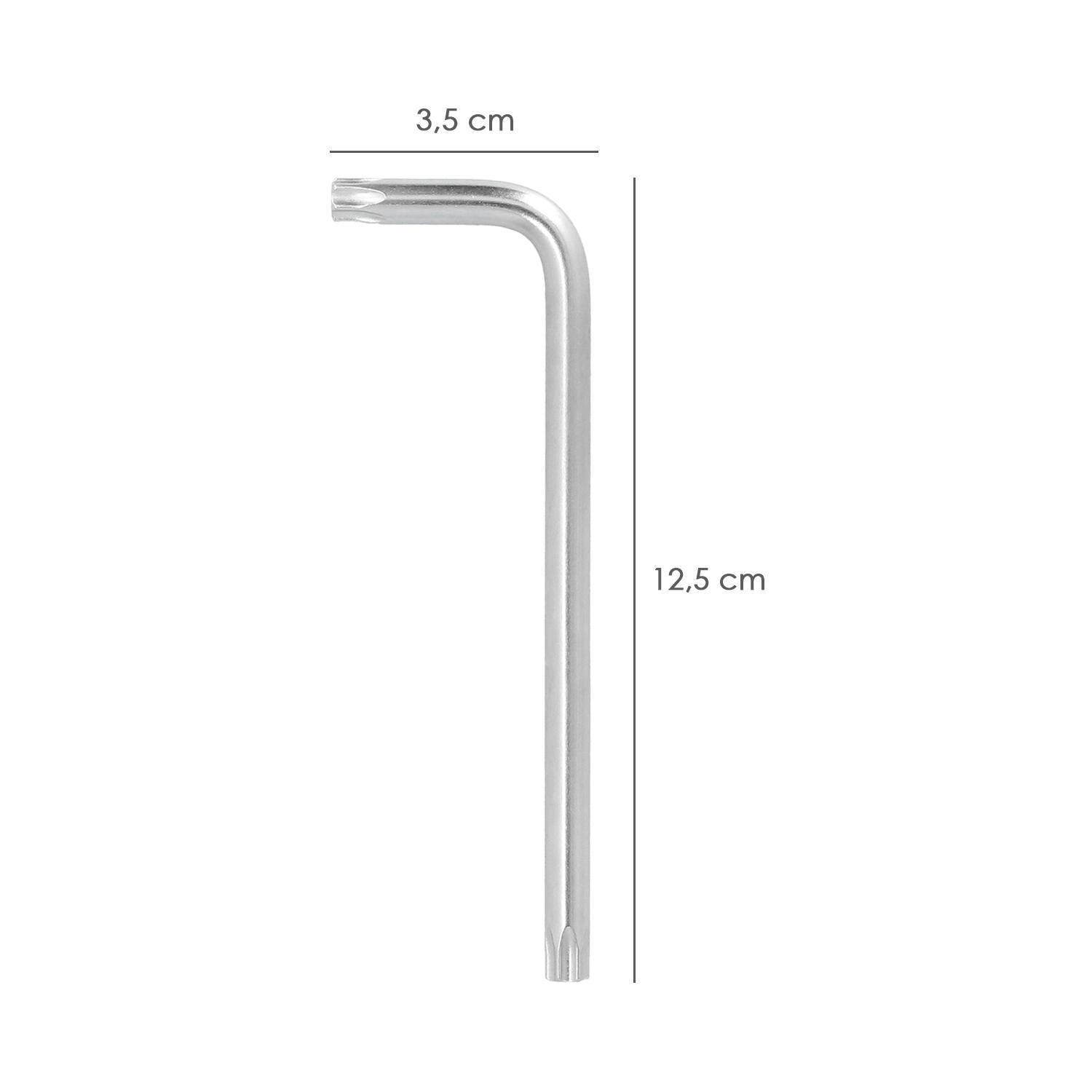Llave Torx Inviolable Larga Acero Cromo Vanadio Profesional T40 Mm. Llave Estrella, Llave Allen Estrella_1