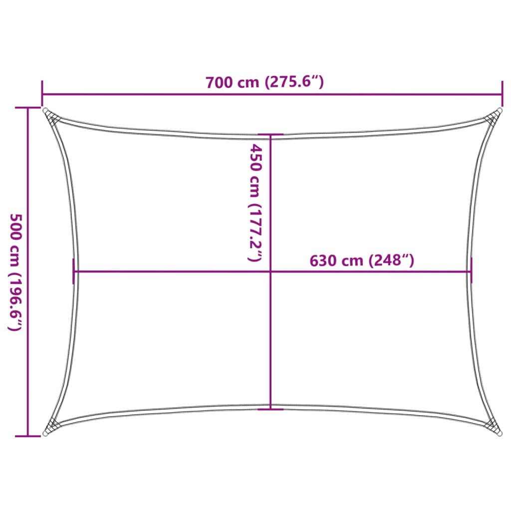 Vidaxl Toldo De Vela Hdpe Verde Oscuro 160 G/m² 5x7 M_2