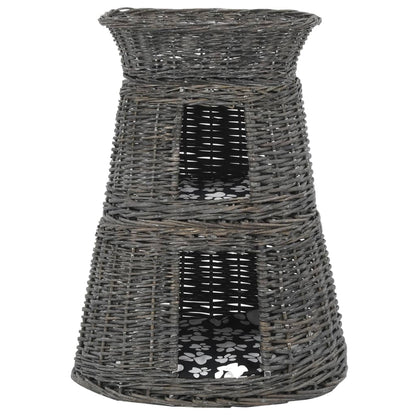 Cestas De Gatos 3 Uds Con Cojines Sauce Natural Gris 47x34x60cm_2