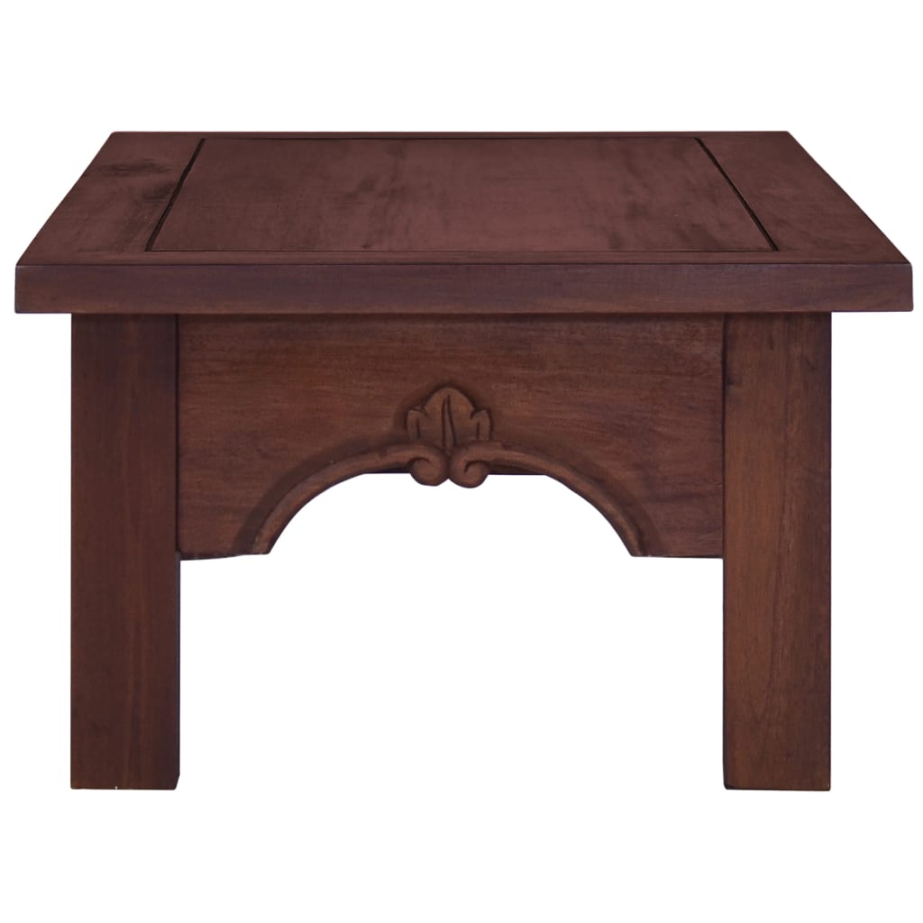 Mesa De Centro Clásica Madera Maciza Caoba Marrón 100x50x30 Cm_2