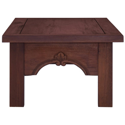 Mesa De Centro Clásica Madera Maciza Caoba Marrón 100x50x30 Cm_2