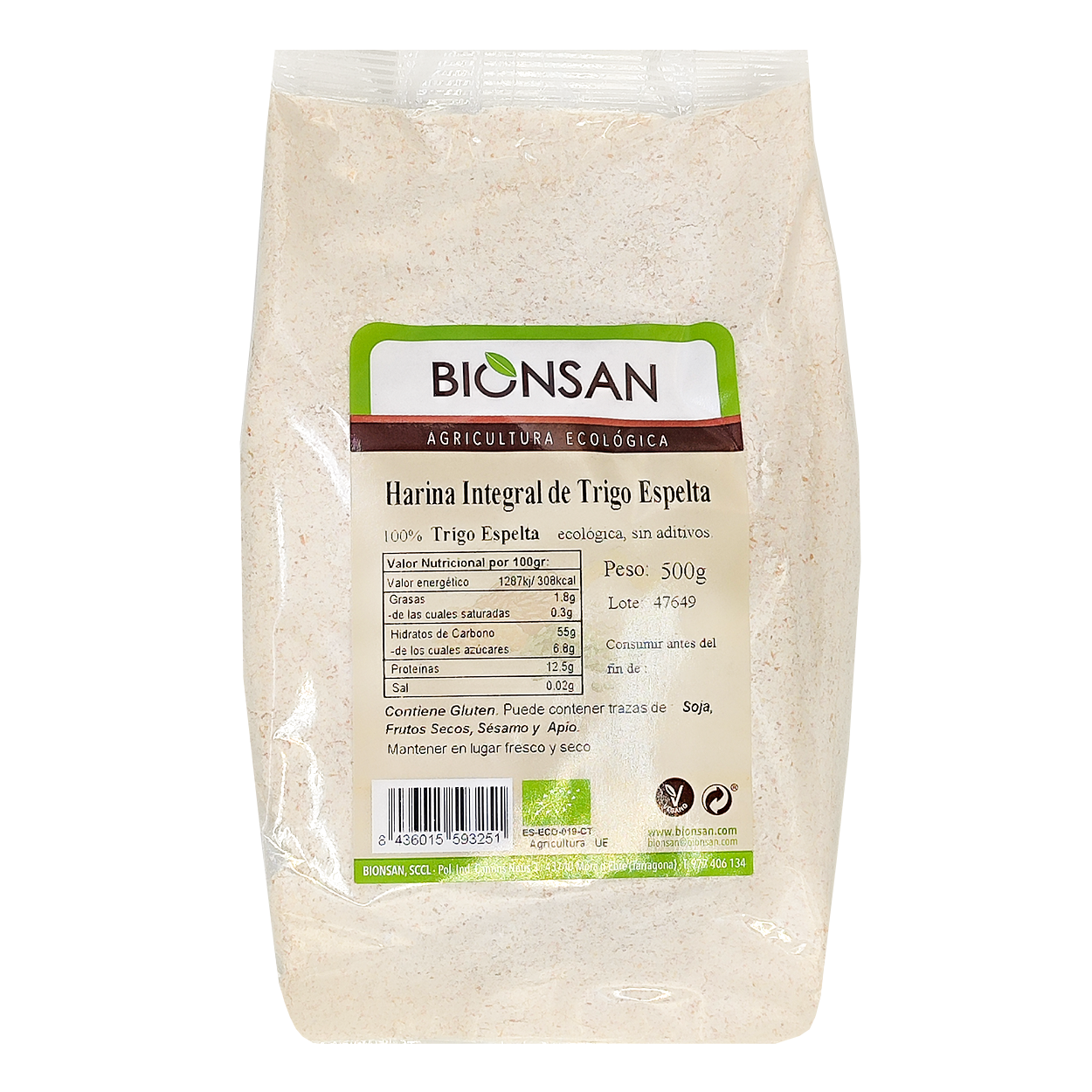 Harina De Espelta Integral Ecológica 500gr