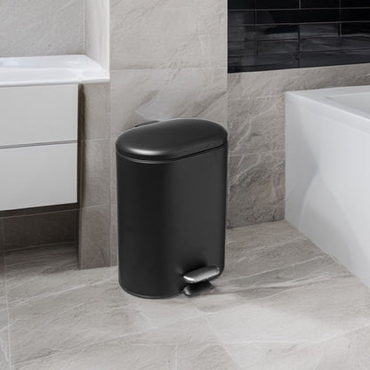 Wellhome Cubo Pedal Acero Inoxidable Siliflex 6l Negro