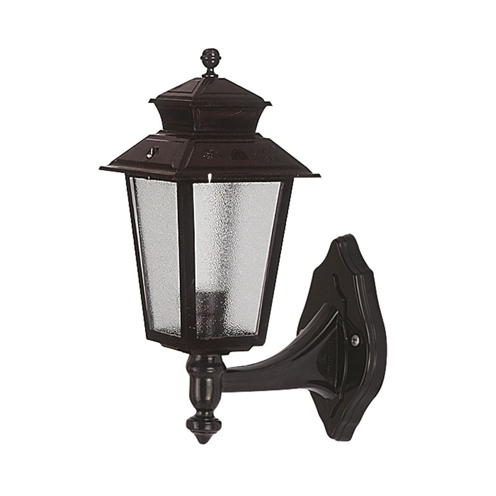 Aplique De Pared Para Exterior, Abs , Negro, 25x18x40, Casquillo E 27 Max 60 W_0
