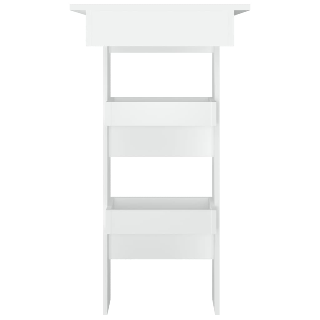 Mesa De Bar De Pared Madera Contrachapada Blanco 102x45x103,5cm_2