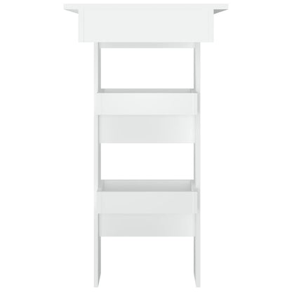 Mesa De Bar De Pared Madera Contrachapada Blanco 102x45x103,5cm_2