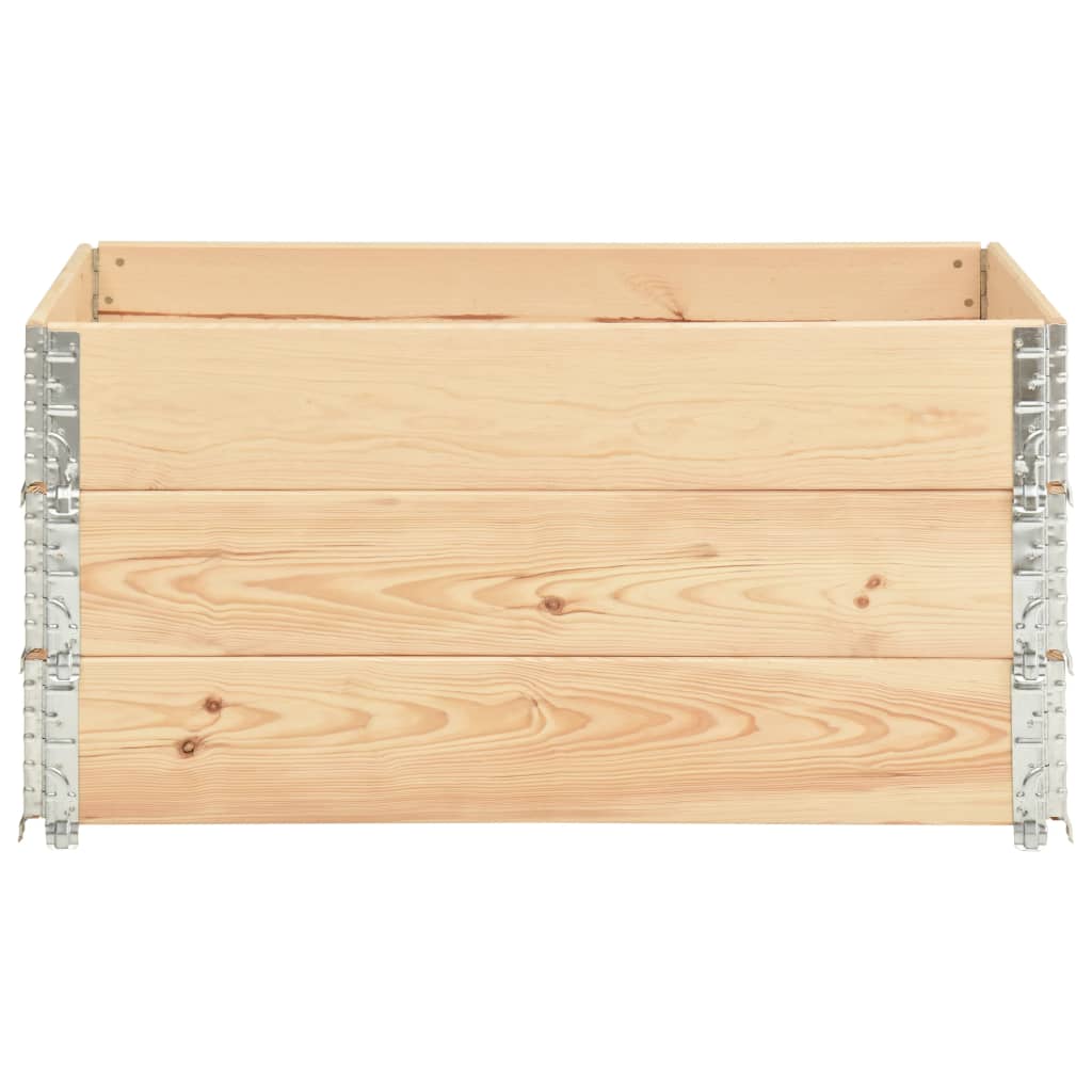 Arriates De Madera Maciza De Pino 3 Unidades 80x120 Cm_2