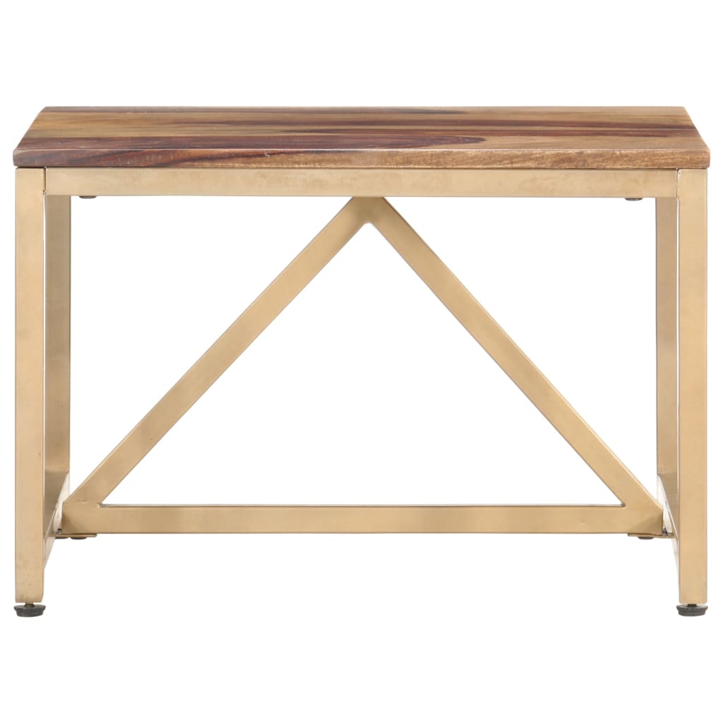 Mesa Auxiliar De Madera Maciza 60x60x40 Cm_0