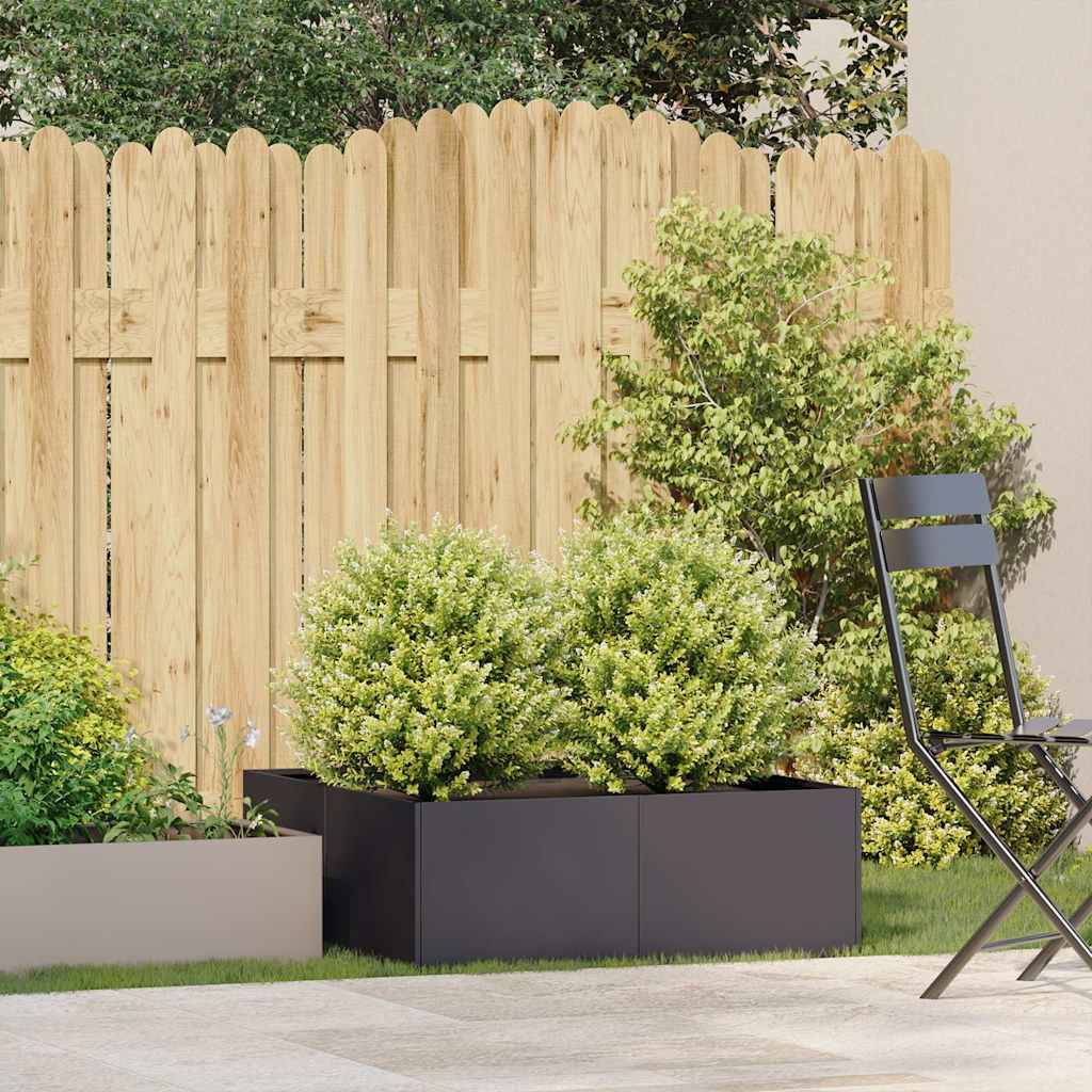 Jardinera Acero Negro 80x80x30 Cm_2