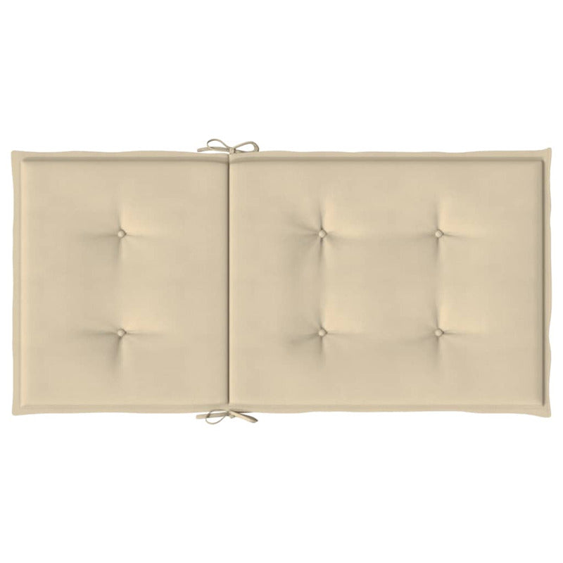 Vidaxl Cojín De Silla De Jardín Respaldo Bajo 6 Uds Tela Oxford Beige_5