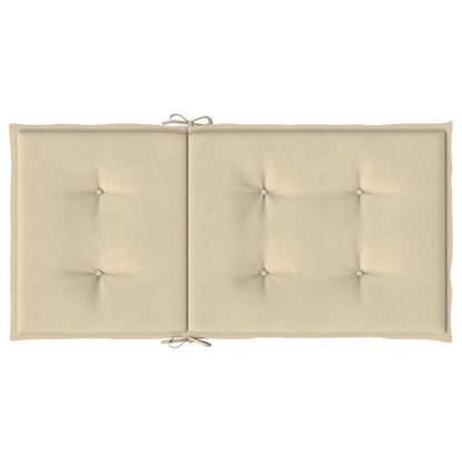 Vidaxl Cojín De Silla De Jardín Respaldo Bajo 6 Uds Tela Oxford Beige_5