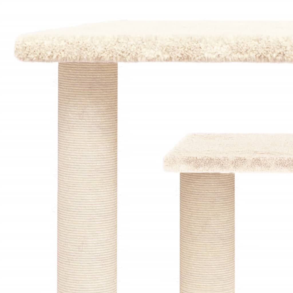 Vidaxl Postes Rascadores Para Gatos Con Plataformas Crema 50 Cm_4